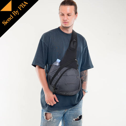 Cajmols™ Crossbody Sling Backpack Strap Bag Grey