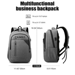 Cajmols™ Travel 15.6 Inch Business Laptop Backpack